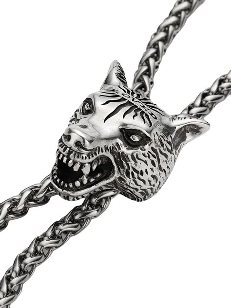 gucci anger forest wolf necklace